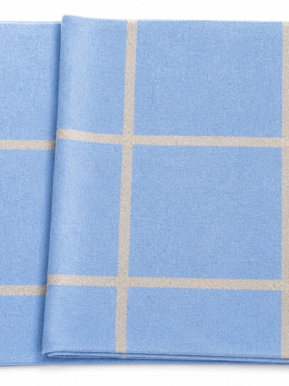 Like New CROSSTREE LANE - Classic Light Blue Checked Scarf - Women Accessories
